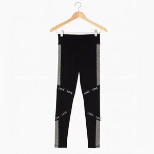 Fit Republic Black "Love" Leggings Women's Size Small Athletic Leggings.